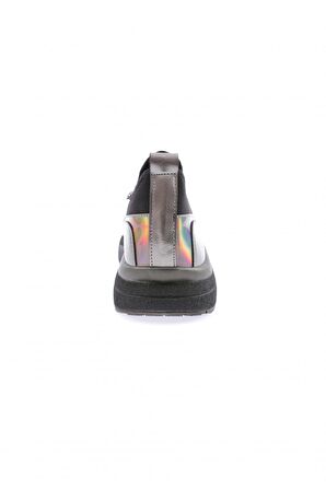 Dgn 832-23Y Kadın Kalin Taban Yazi Detayli Lastik İpli Sneakers Ayakkabi