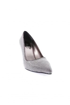 Dgn 1310 23Y Kadın Sivri Burun Kristal Taşli Abiye Ayakkabi