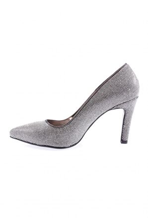 Dgn 1310 23Y Kadın Sivri Burun Kristal Taşli Abiye Ayakkabi