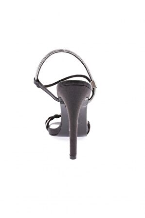 Dgn 533 23Y Kadın Silver Taşli Burgu Bantli Abiye Ayakkabi