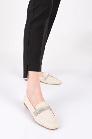 Dgn 5000 Kadin Silver Taş Tokali Loafer