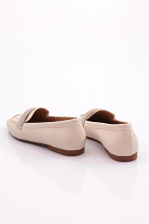 Dgn 5000 Kadin Silver Taş Tokali Loafer