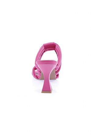 Dgn 5045-23Y Kadin  Sirali Bantli Kadeh Topuklu Terlik