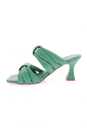 Dgn 5045-23Y Kadin  Sirali Bantli Kadeh Topuklu Terlik