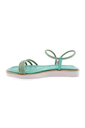 Dgn 536-23Y Kadın Sirali Silver Taşli Sandalet