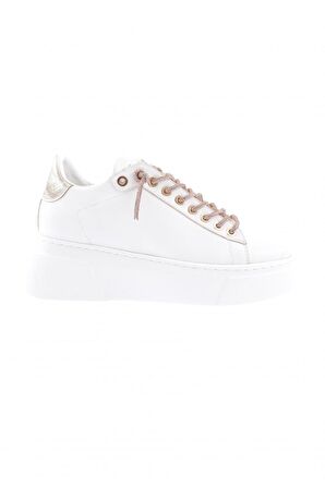Dgn Es854-23Y Kadın Kalin Taban Silver Taş Bağcikli Sneakers Ayakkabi