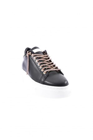 Dgn Es854-23Y Kadin Kalin Taban Silver Taş Bağcikli Sneakers Ayakkabi