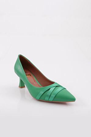 Dgn 315 Kadın Sivri Burun Parmak Dekolteli Topuklu Ayakkabi