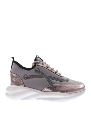 Dgn 211-23Y Kadin Kalin Taban Bağcikli Sneakers Ayakkabi