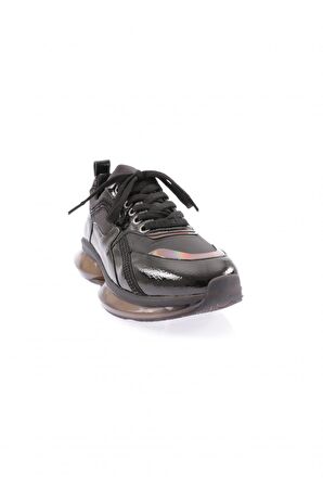 Dgn 1064-23Y Kadın Kalin Taban Silver Taşli Sneakers Ayakkabi