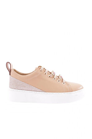 Dgn Es863-23Y Kadın Kalin Renkli Kristal Taşli Sneakers Ayakkabi