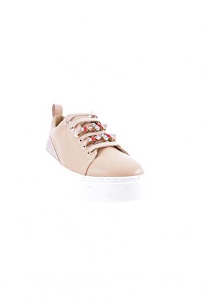 Dgn Es863-23Y Kadın Kalin Renkli Kristal Taşli Sneakers Ayakkabi