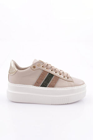 Dgn Es865 Kadın Kalin Silver Taşli Sneakers Ayakkabi