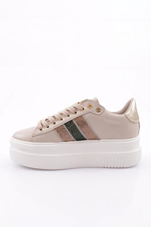 Dgn Es865 Kadın Kalin Silver Taşli Sneakers Ayakkabi