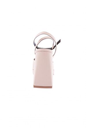 Dgn 7751-23Y Kadin Çapraz Bant Alçak Platform Yüksek Topuk Çapraz Bant Sandalet