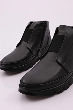 Dgn 2006 Kadın Lastik Detayli Fermuarli Bot