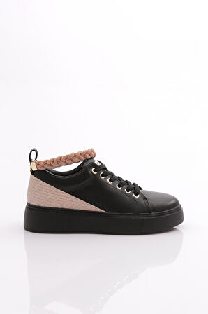 Dgn Es851 Kadin Kalin Taban Halhal Detayli Silver Taşli Sneakers Ayakkabi