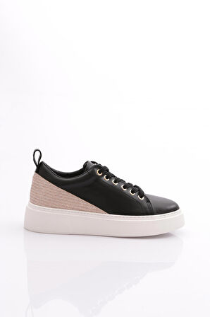 Dgn Es851 Kadın Kalin Taban Halhal Detayli Silver Taşli Sneakers Ayakkabi