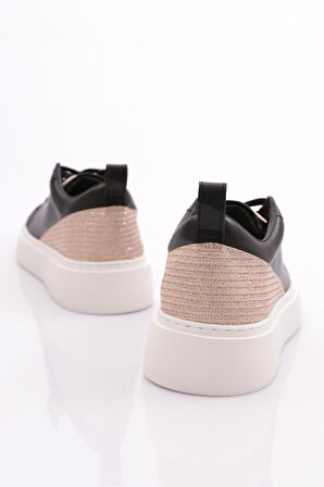 Dgn Es851 Kadın Kalin Taban Halhal Detayli Silver Taşli Sneakers Ayakkabi