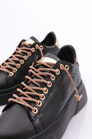 Dgn Es854 Kadin Kalin Taban Silver Taş Bağcikli Sneakers Ayakkabi