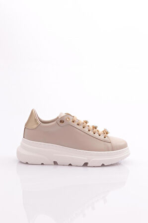 Dgn Es864 Kadın Kalin  Kristal Taşli Sneakers Ayakkabi