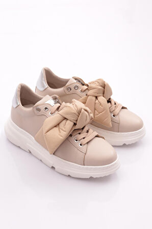 Dgn Es853 Kadin Kalin Taban Fiyonklu Sneakers Ayakkabi