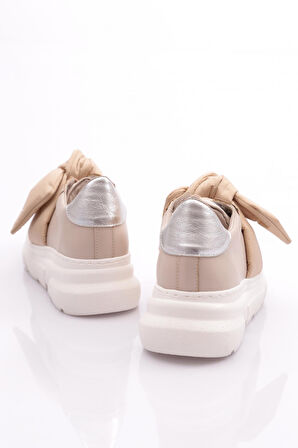 Dgn Es853 Kadin Kalin Taban Fiyonklu Sneakers Ayakkabi