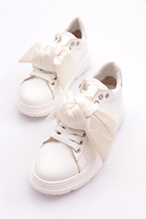 Dgn Es853 Kadın Kalin Taban Fiyonklu Sneakers Ayakkabi