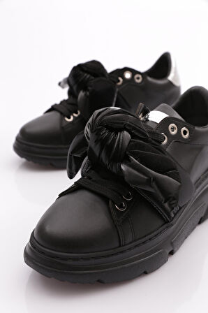 Dgn Es853 Kadin Kalin Taban Fiyonklu Sneakers Ayakkabi