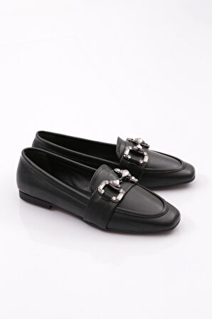 Dgn 5004-23Y Kadın Kristal Tokali Loafer