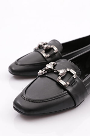 Dgn 5004-23Y Kadın Kristal Tokali Loafer