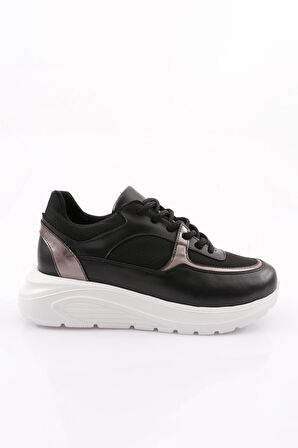 Dgn Es868 Kadın Kalin Taban File Detayli Sneakers Ayakkabi