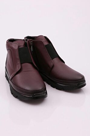 Dgn 2006 Kadın Lastik Detayli Fermuarli Bot