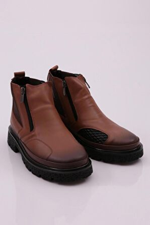 Dgn 20300 Kadın Lastik Detayli Fermuarli Bot