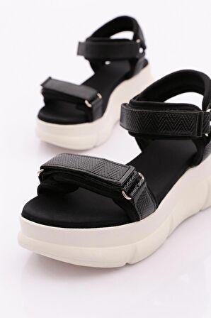 Dgn 4945 Kadın Kalin Topuklu Sandalet