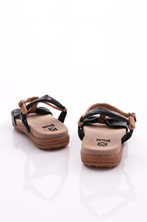 Dgn 2512 Kadın Düz Taban Bilekten Bağlama Sandalet