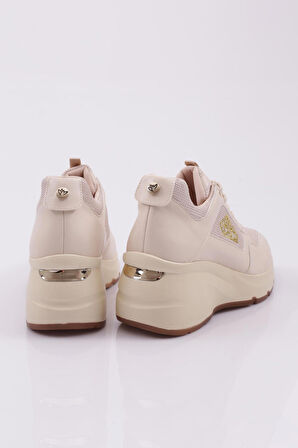 Dgn 62158 Kadın Kalin Taban Bağcikli Sneaker