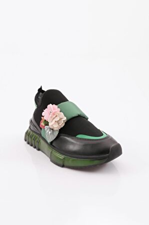 Dgn 240 Kadın Çiçek Detayli Sneakers