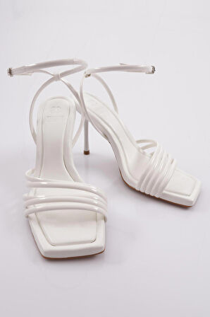 Dgn 1158 Kadın İnce Topuk 5 Şerit Topuklu Ayakkabi