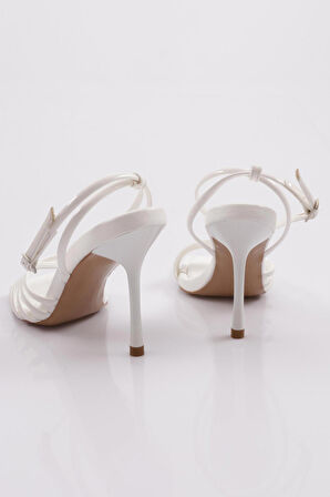 Dgn 1158 Kadın İnce Topuk 5 Şerit Topuklu Ayakkabi