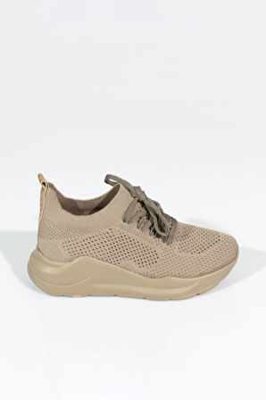 Dgn 745 Kadin Bağcikli Örgülü Sneaker Ayakkabi