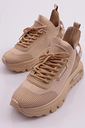 Dgn 071 Kadın Arkasi Yazi Lastikli Sneaker