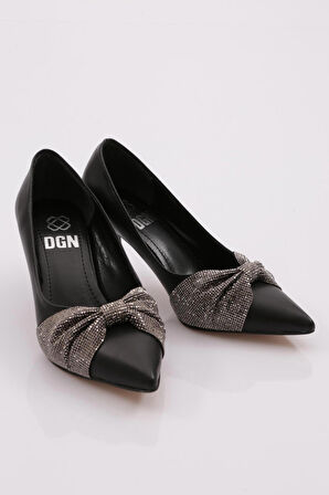 Dgn 820 Kadın Taş İşli Kurdela Detayli Topuklu Ayakkabi