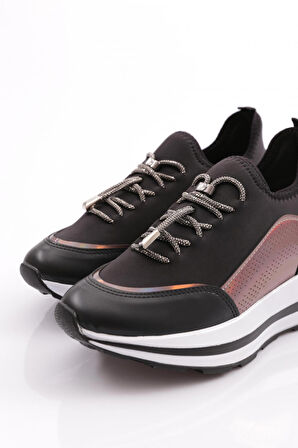 Dgn 2024 Kadın Kalin Taban Taş Bağcikli Spor Ayakkabi