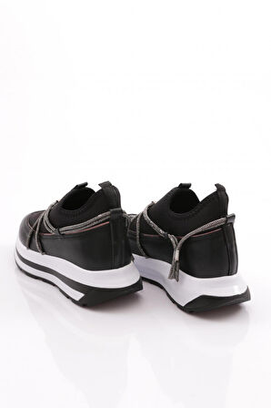 Dgn 2032 Kadın Taş İp Desenli Spor Ayakkabi