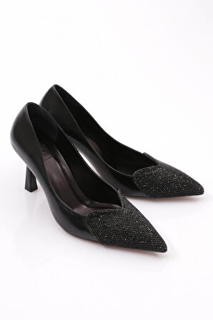 Dgn 7051 Kadin Önü Taşli Topuklu Ayakkabi