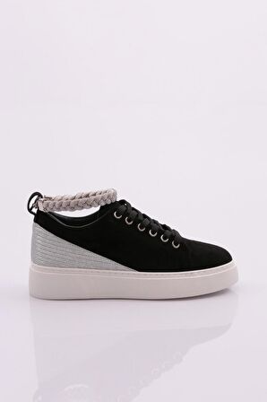 Dgn Es851 Kadın Kalin Taban Halhal Detayli Silver Taşli Sneakers Ayakkabi