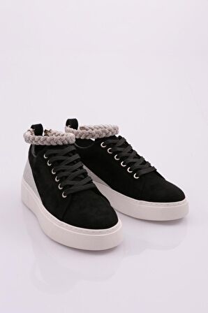 Dgn Es851 Kadın Kalin Taban Halhal Detayli Silver Taşli Sneakers Ayakkabi