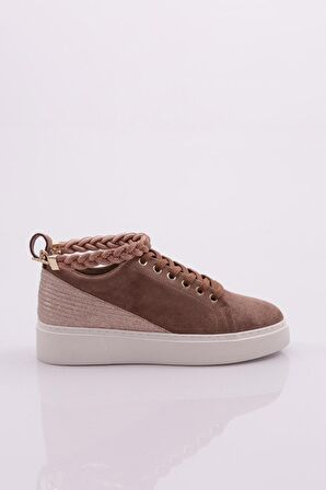 Dgn Es851 Kadın Kalin Taban Halhal Detayli Silver Taşli Sneakers Ayakkabi