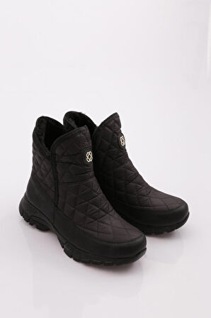 Dgn 1052-1 Kadın Kürklü Fermuarli Bot